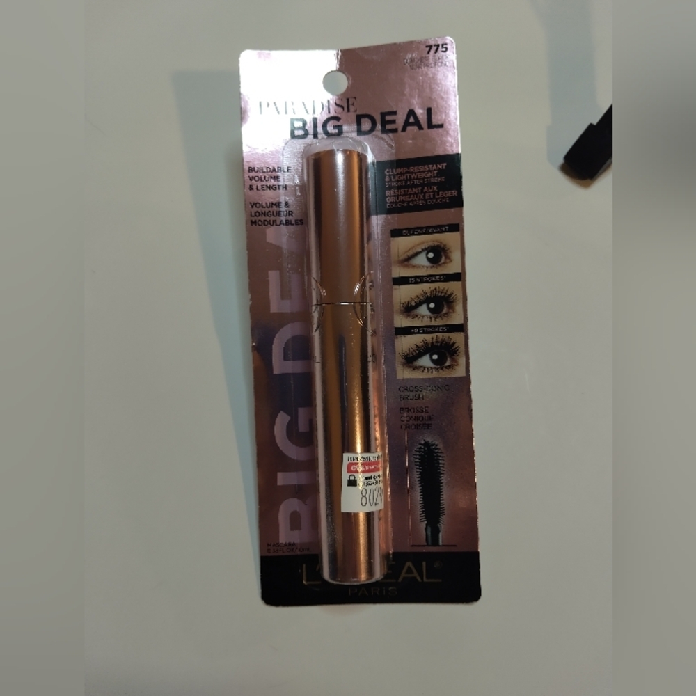 New L'Oreal Paradise Big Deal Mascara in Blackest Black #775 .35 fl oz